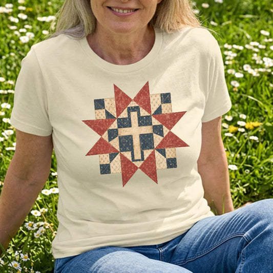 Patriotic Star Quilt Tee