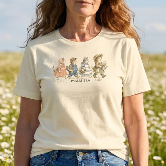 Surely Goodness and Mercy Cat Tee