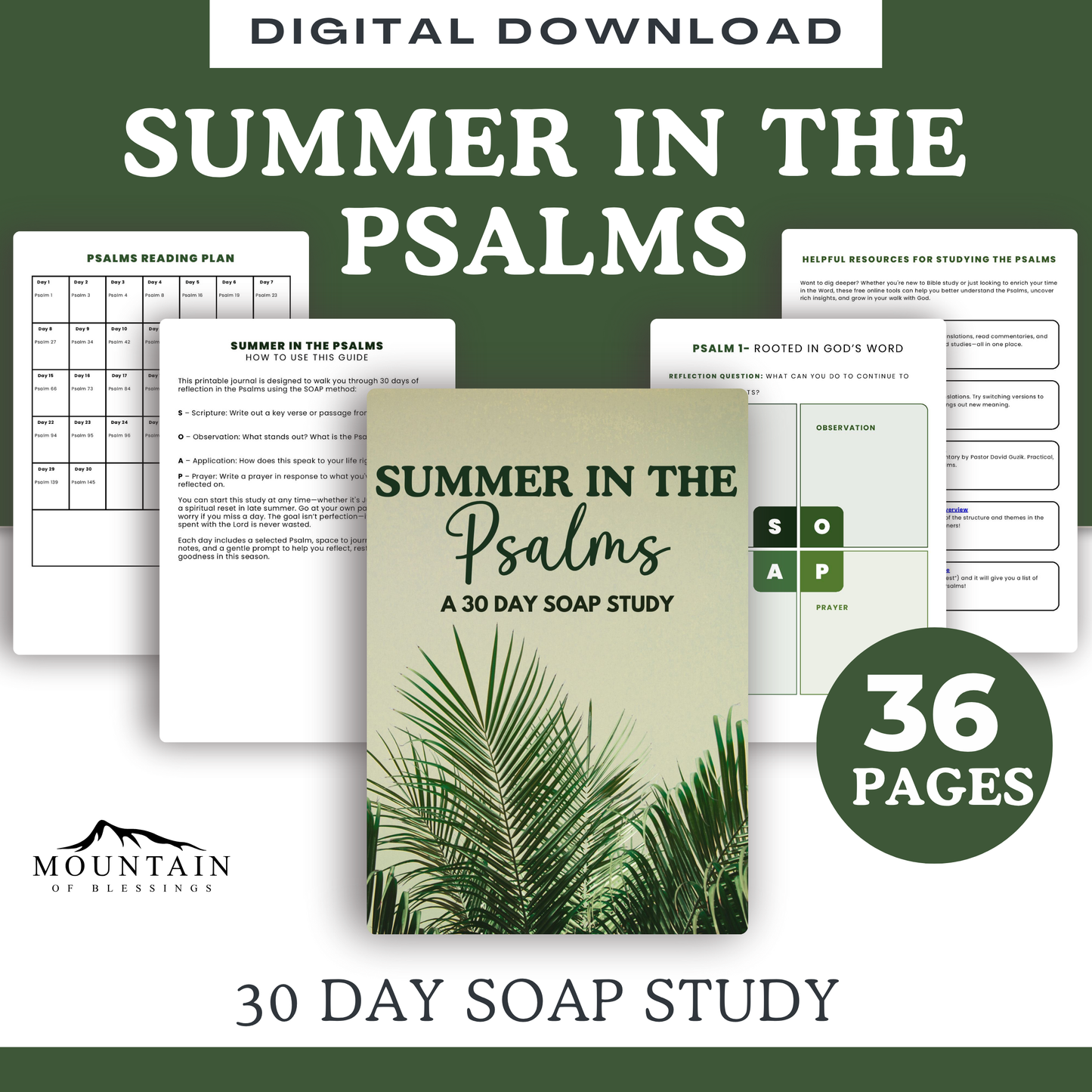 Summer in the Psalms SOAP Study