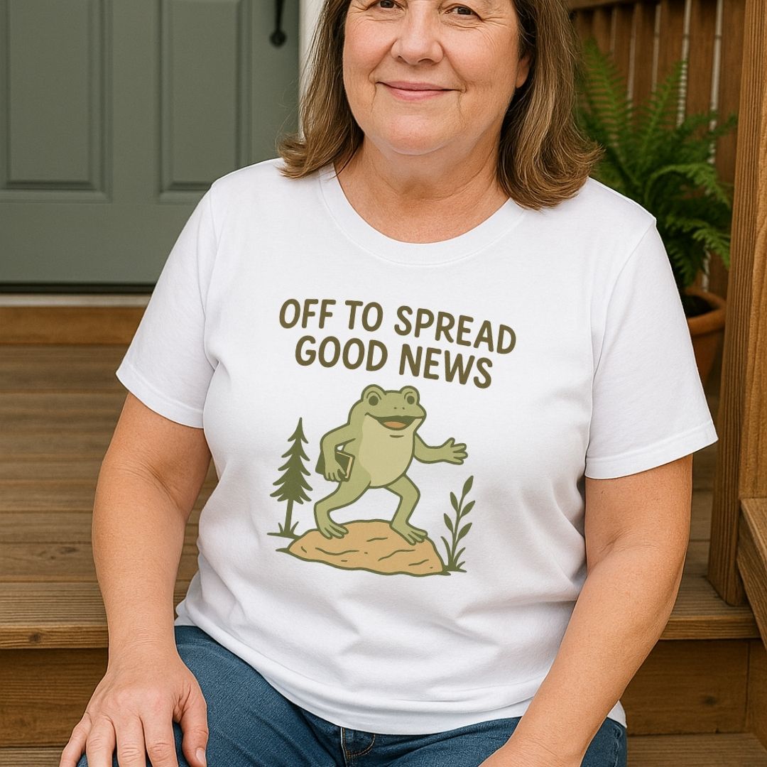 Off to spread good news frog Tee