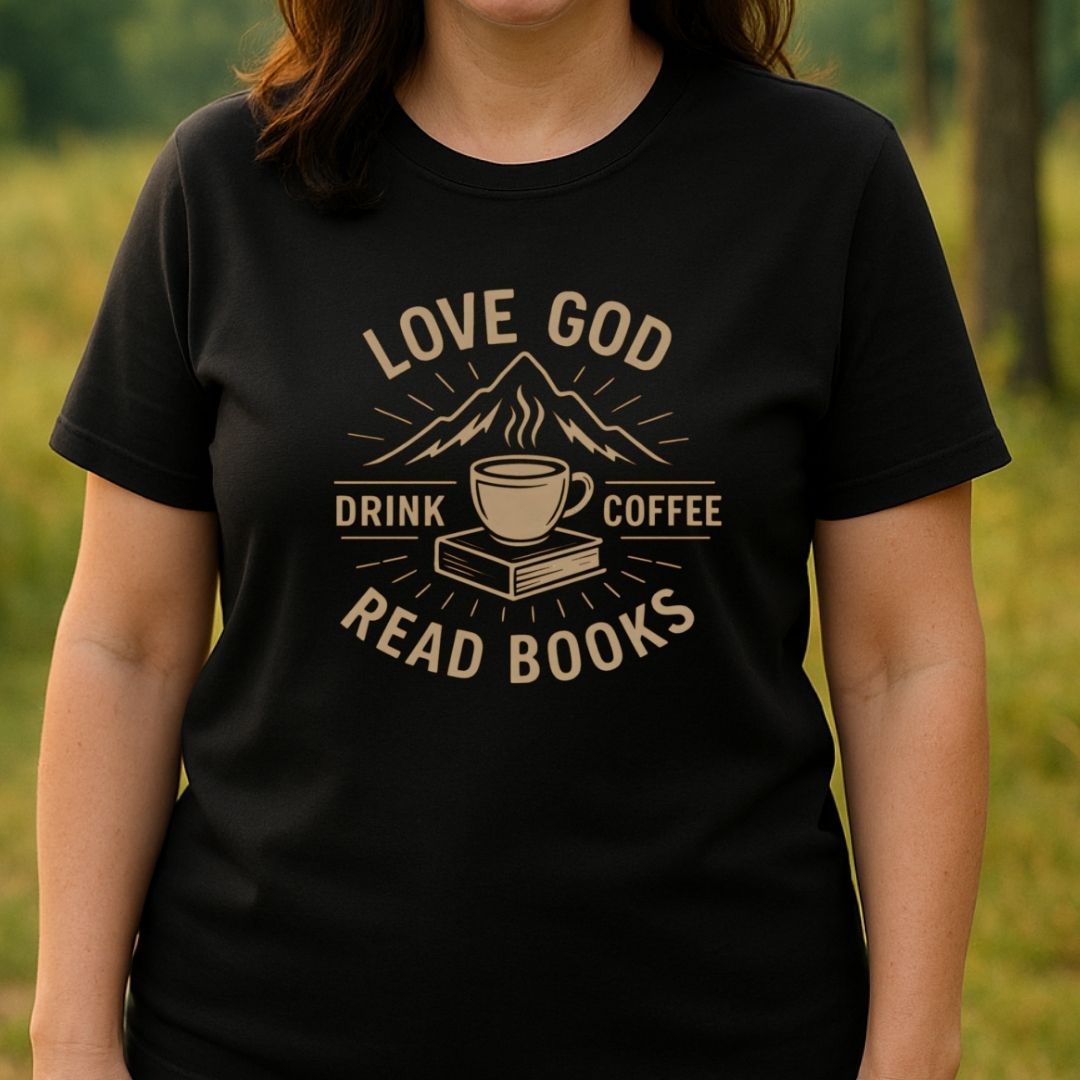 Love God, Read Books, Drink Coffee Tee