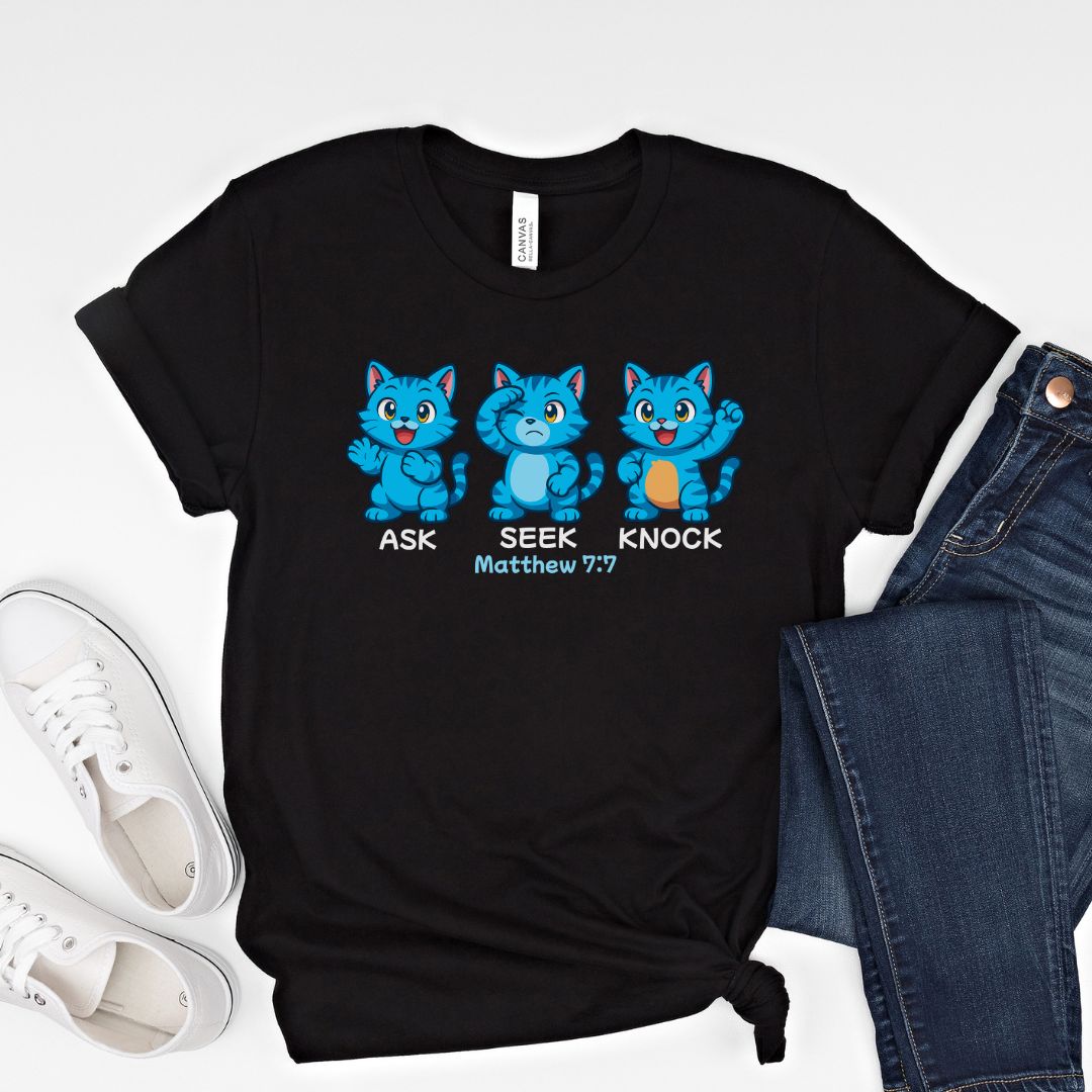 Ask Seek Knock Tiger Shirt