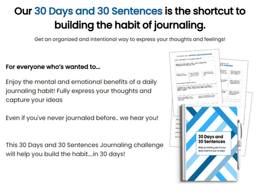 30 Days, 30 Sentences- Gratitude Journal