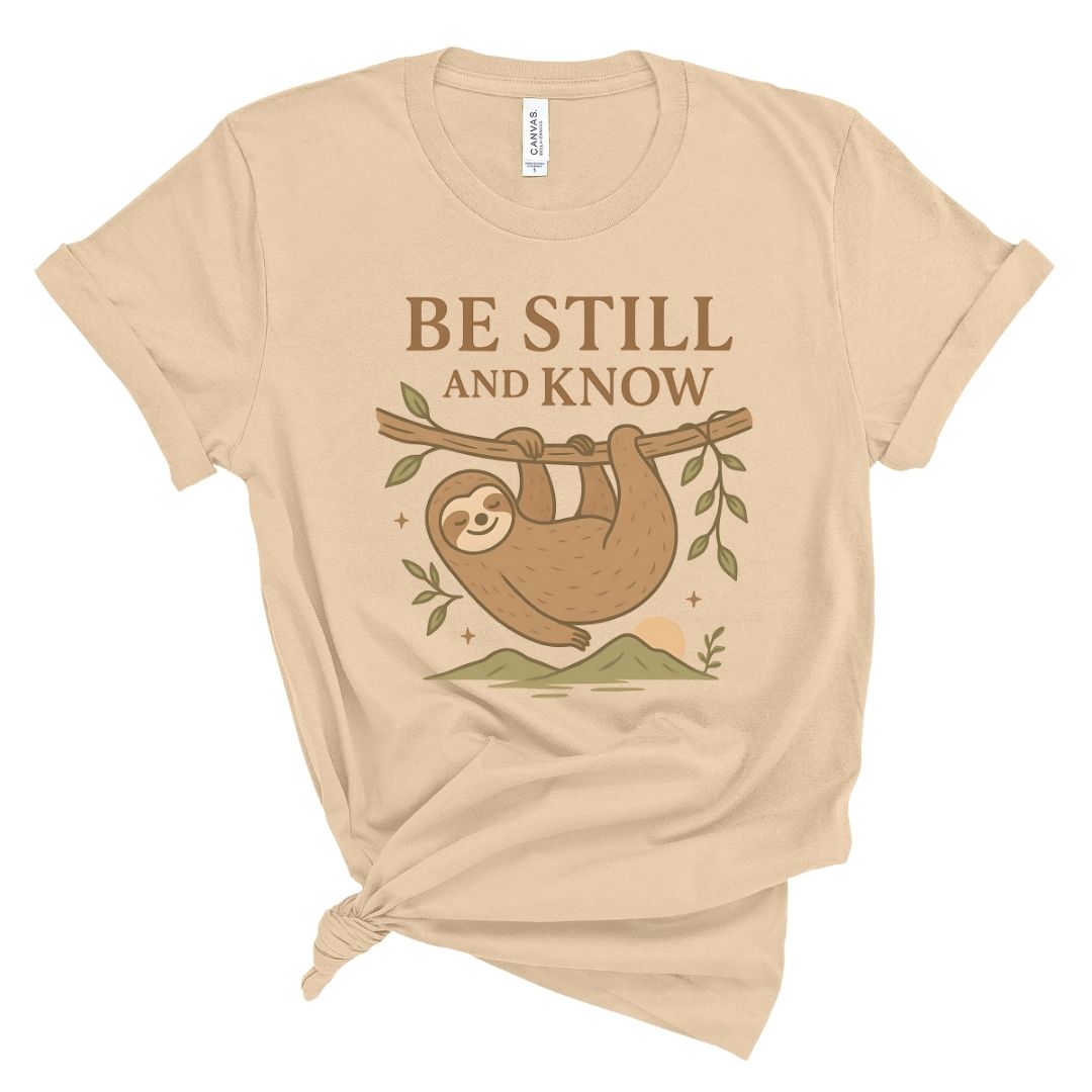Be Still and Know Sloth Tee