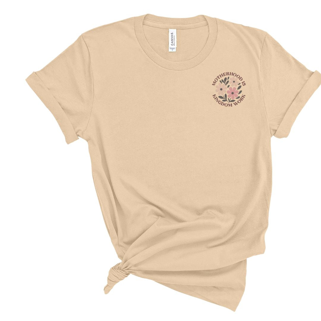 Motherhood is Kingdom Work - front and back design