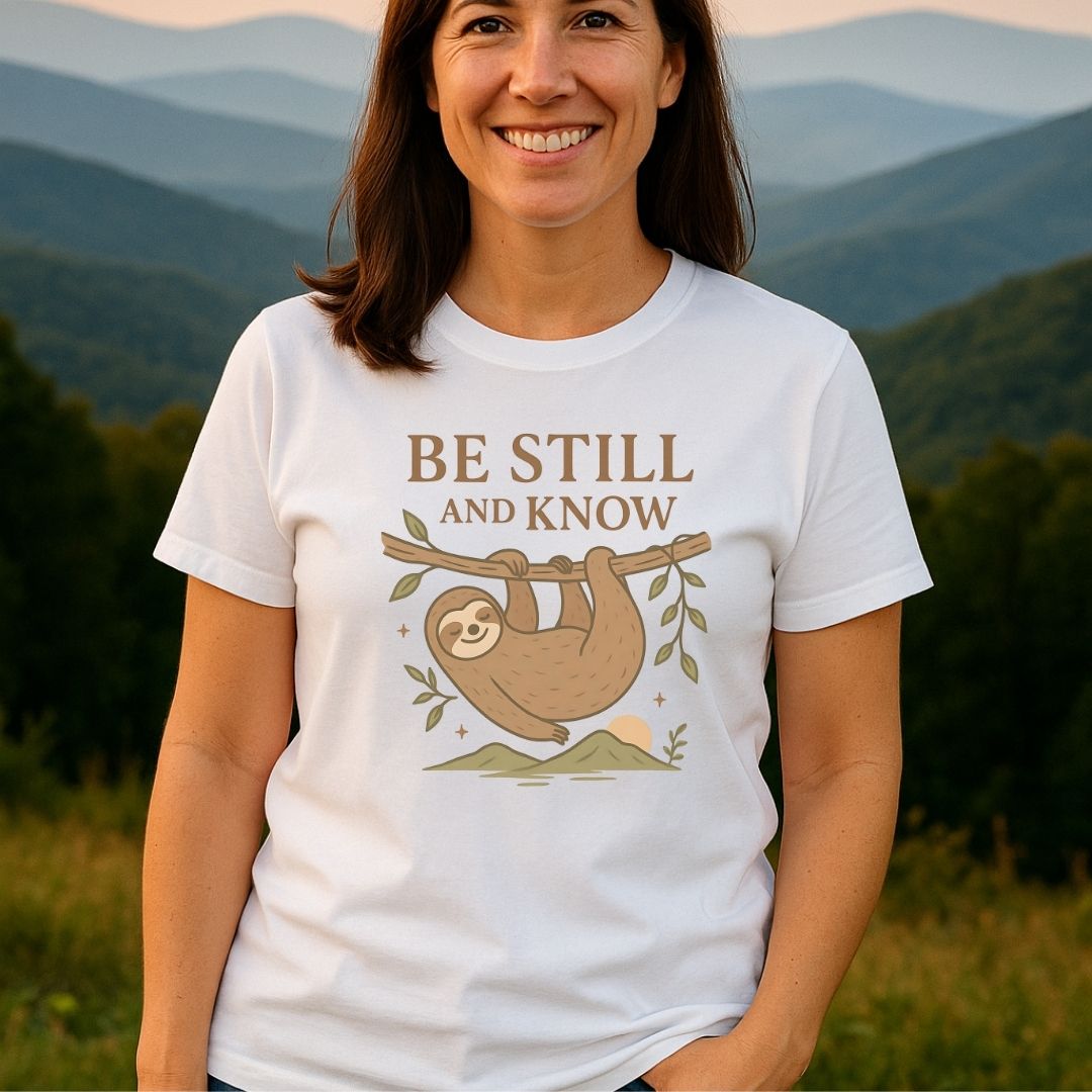 Be Still and Know Sloth Tee