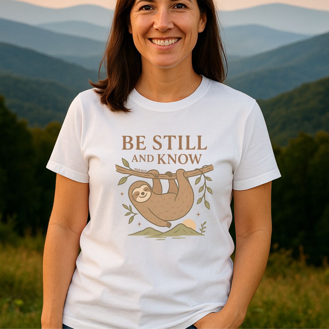 Be Still and Know Sloth Tee