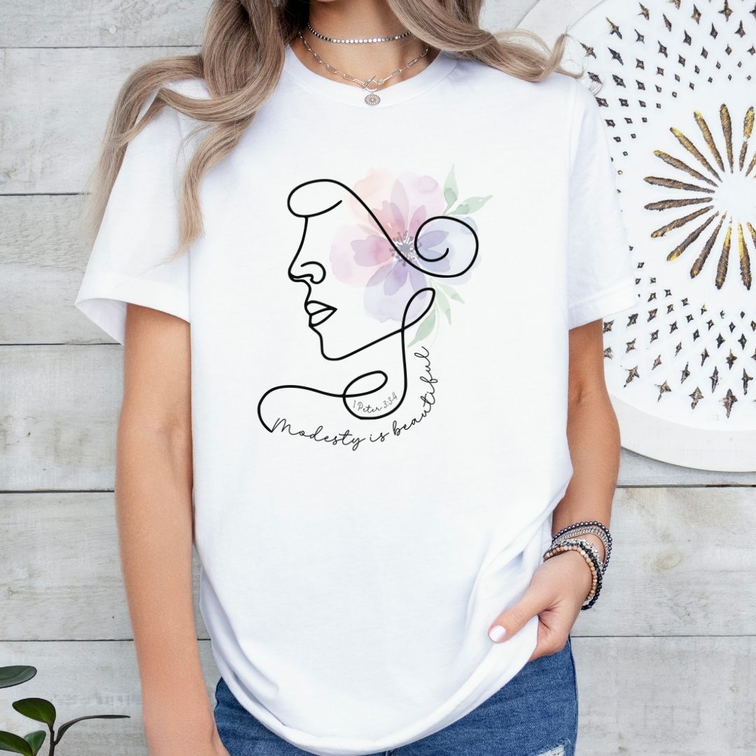 Modesty Is Beautiful Floral Tee