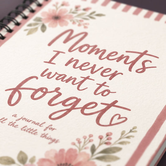 Moments I never want to Forget spiral notebook