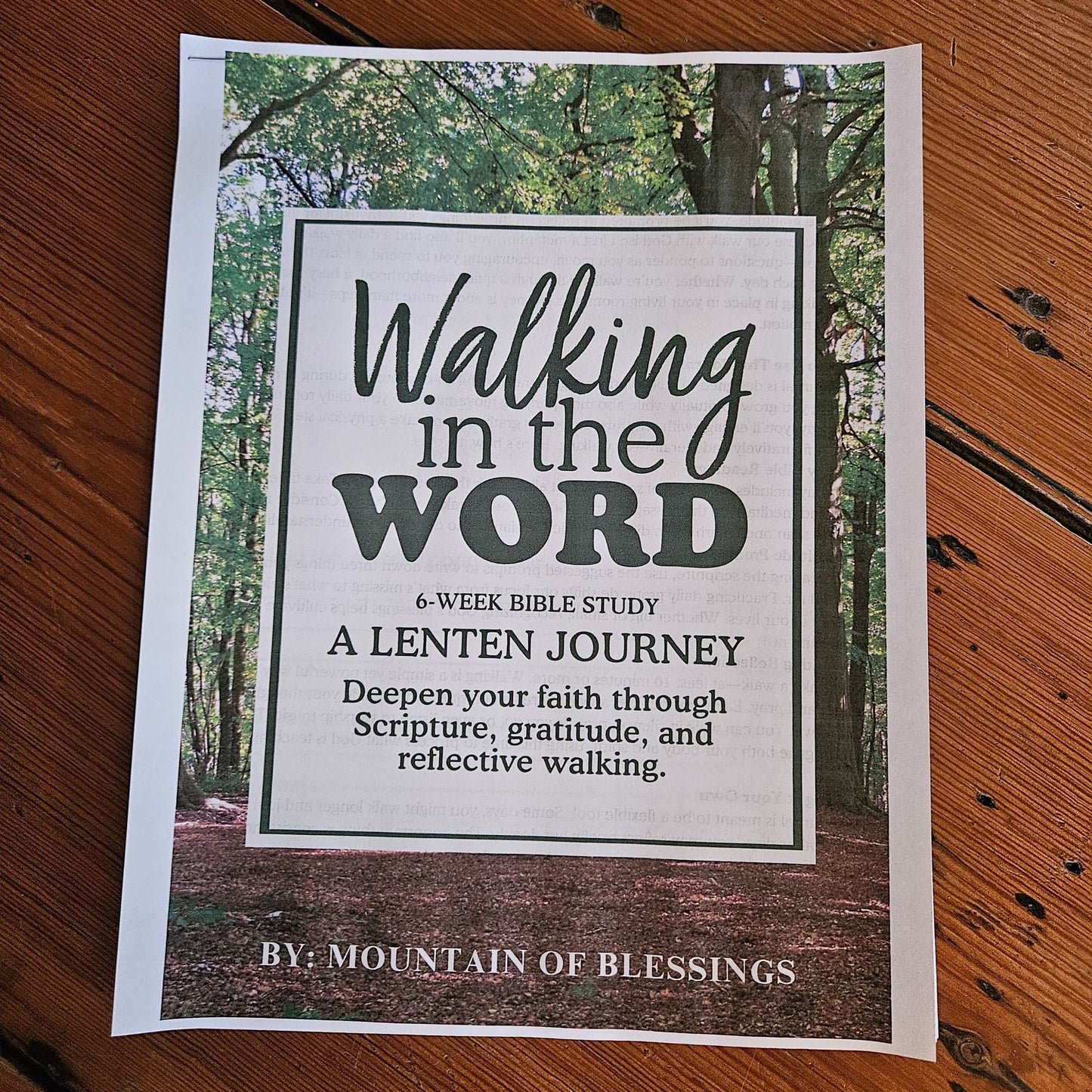 Walking in the Word Lenten Bible Study