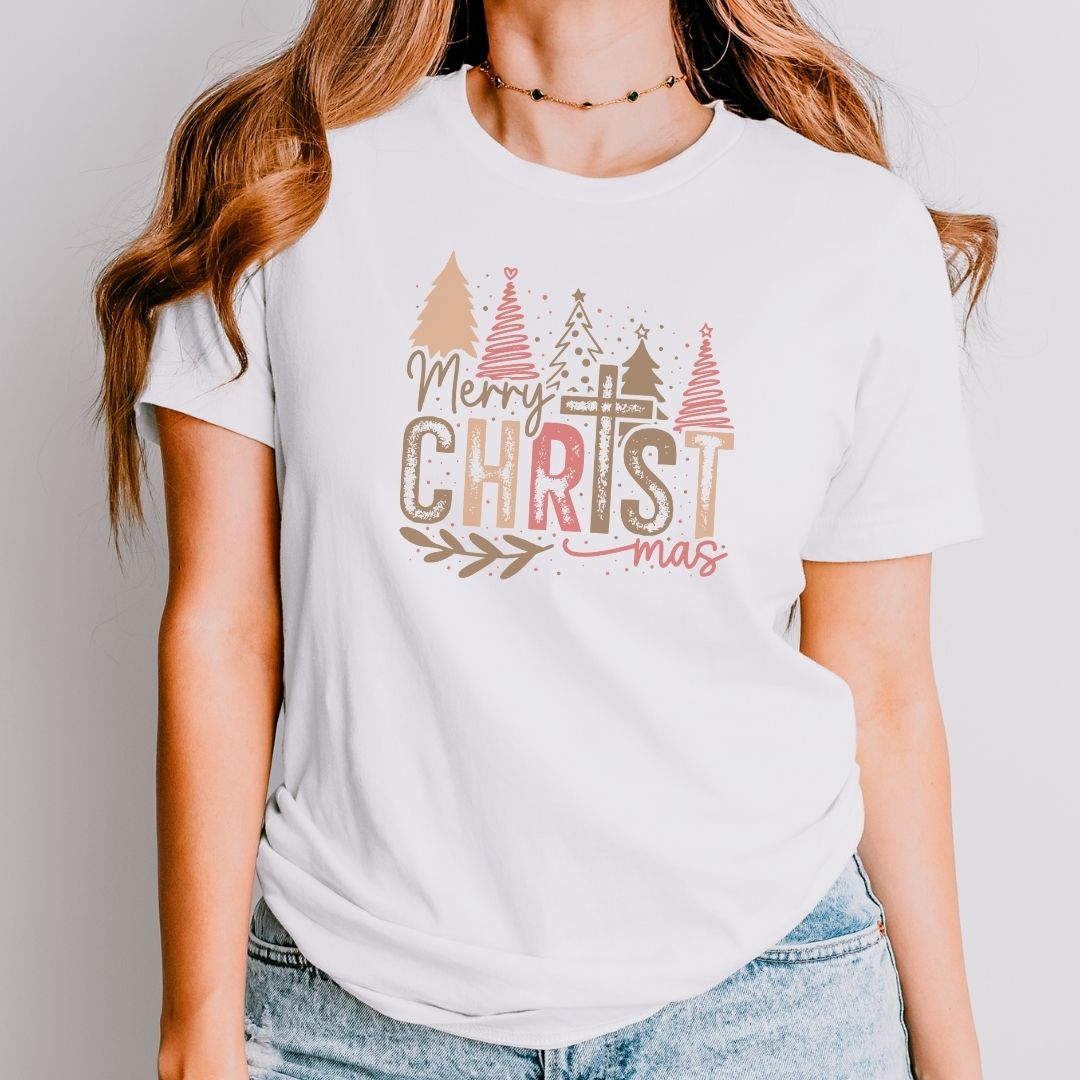 Merry Christmas Tree (Light) Tee
