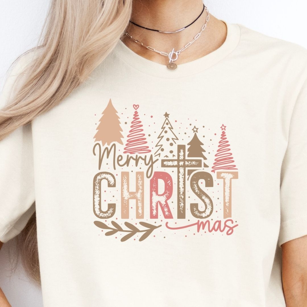 Merry Christmas Tree (Light) Tee