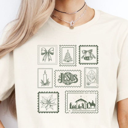 Vintage Christmas Stamps Tee