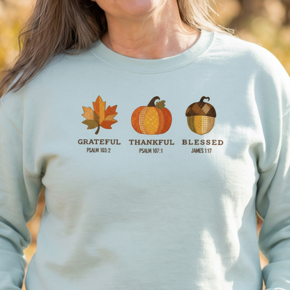 Grateful Thankful Blessed Fall Sweatshirt