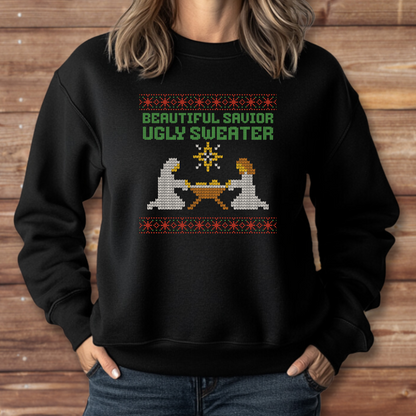 Beautiful Savior, Ugly Sweater Sweatshirt