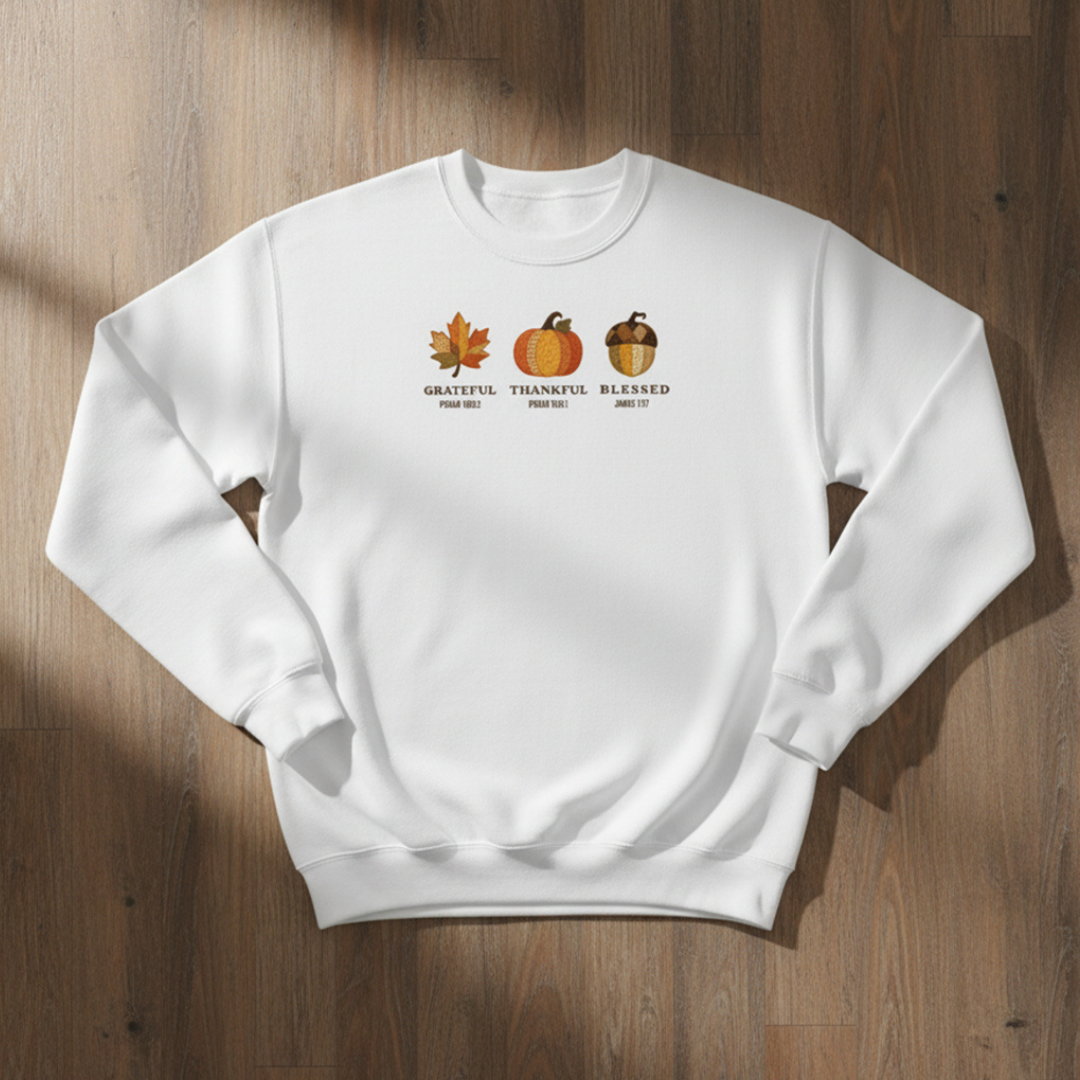 Grateful Thankful Blessed Fall Sweatshirt