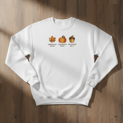 Grateful Thankful Blessed Fall Sweatshirt