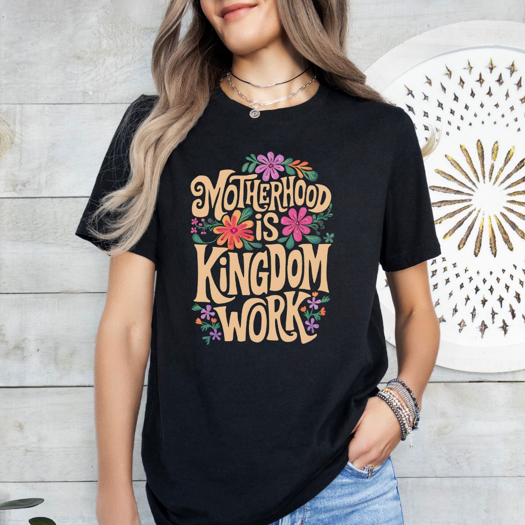 Motherhood is Kingdom Work Yellow Tee