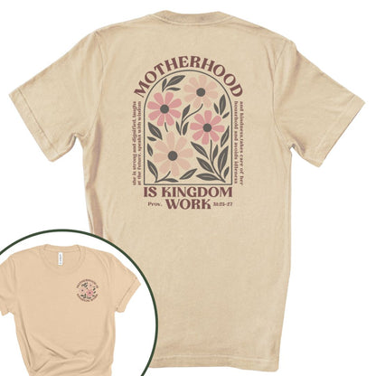 Motherhood is Kingdom Work - front and back design