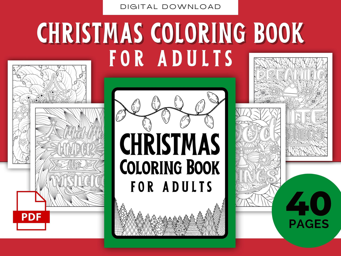 Adult Christmas Carol Coloring book