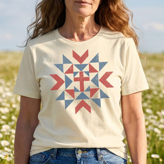 Patriotic Geometric Tee