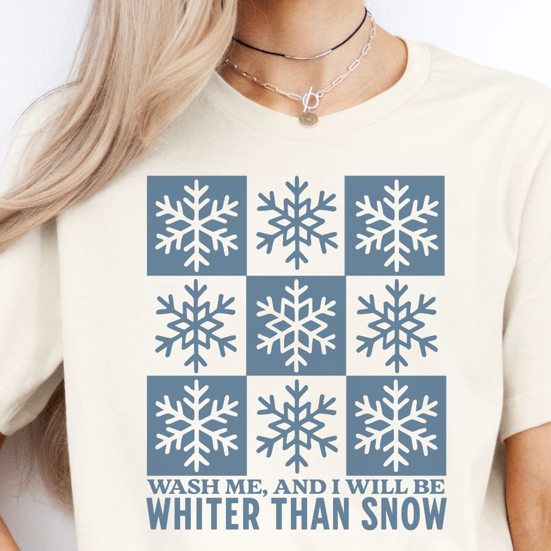 Whiter Than Snow 3x3 Dark Text Tee