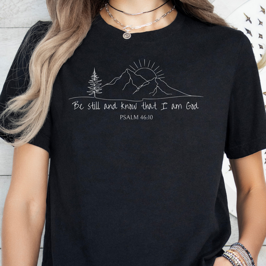 Be Still and Know Mountain Sunrise Tee