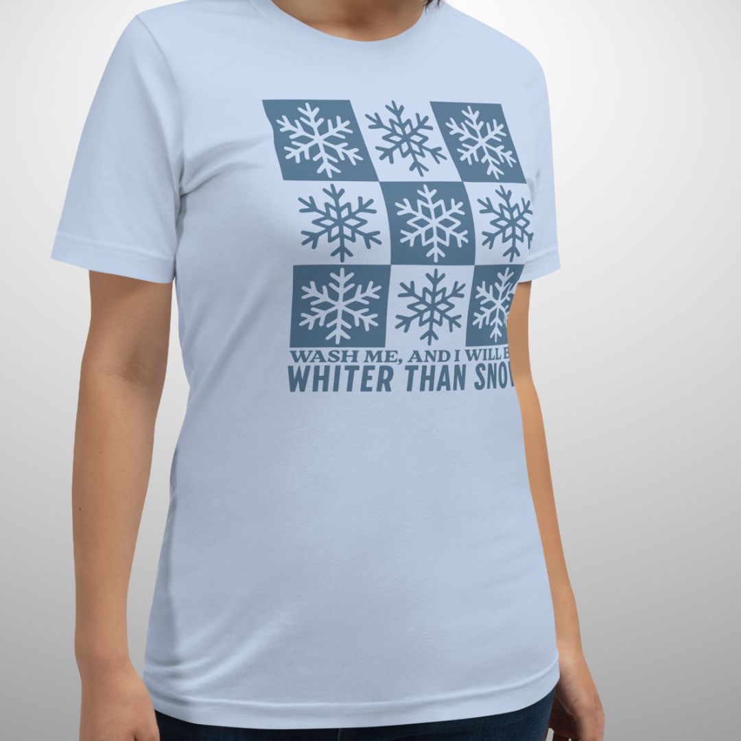 Whiter Than Snow 3x3 Dark Text Tee
