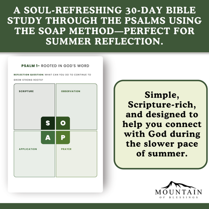 Summer in the Psalms SOAP Study