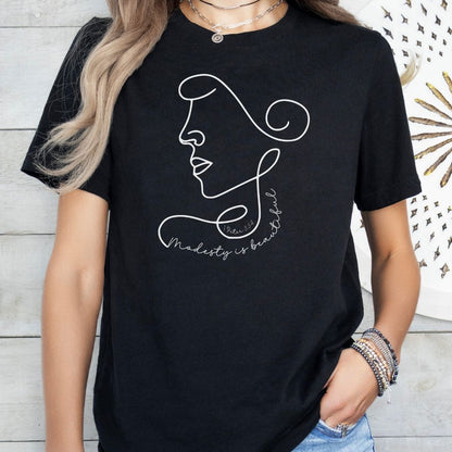 Modesty Is Beautiful Line Art