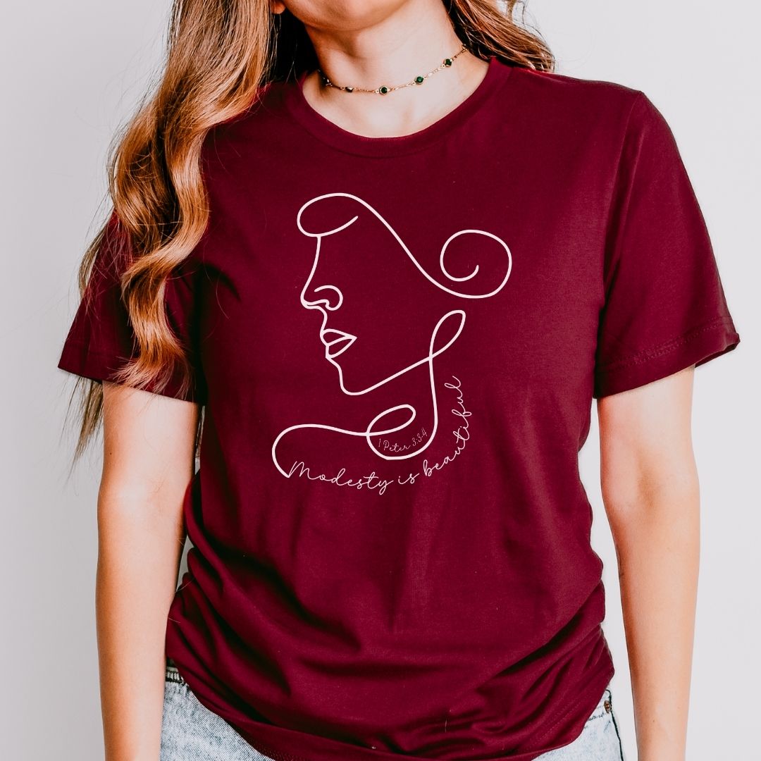 Modesty Is Beautiful Line Art