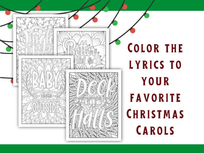 Adult Christmas Carol Coloring book