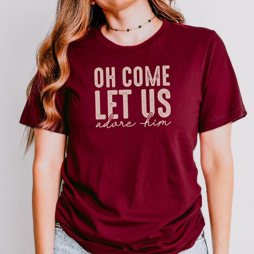 Oh Come Let Us Adore Him (Dark) Tee