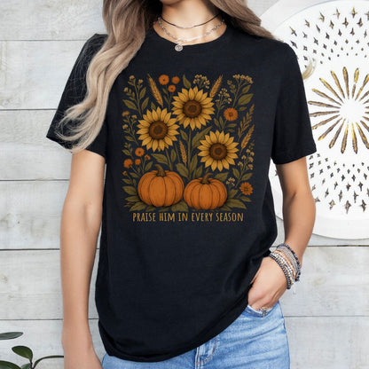 Praise Him in Every Season Tee (Sunflower)