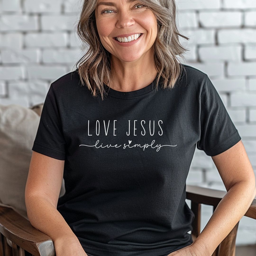 Love Jesus Live Simply Tee