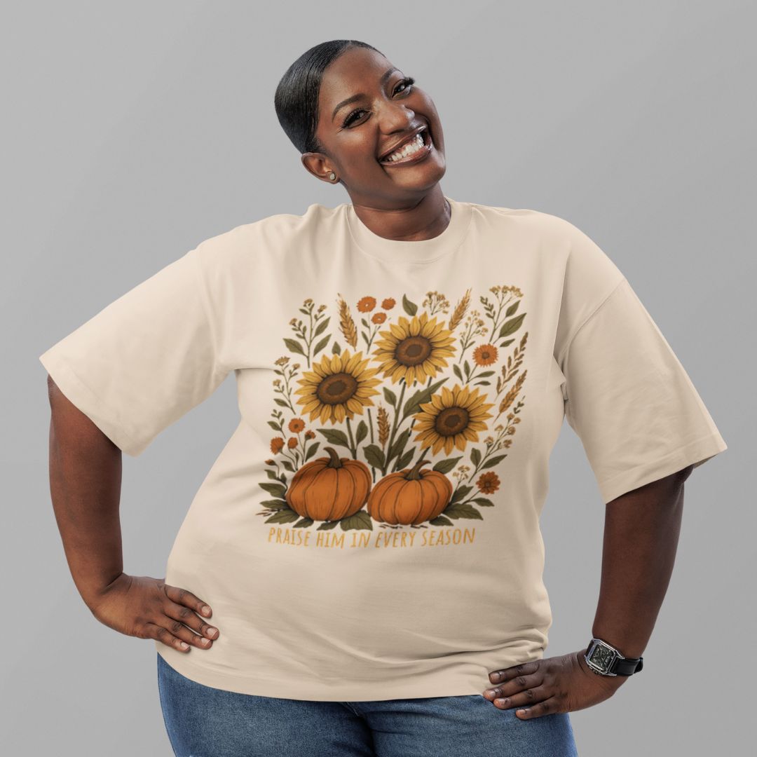 Praise Him in Every Season Tee (Sunflower)