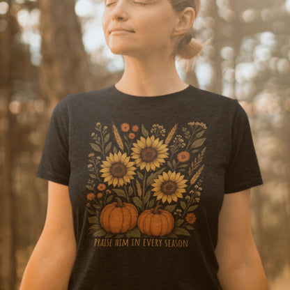 Praise Him in Every Season Tee (Sunflower)