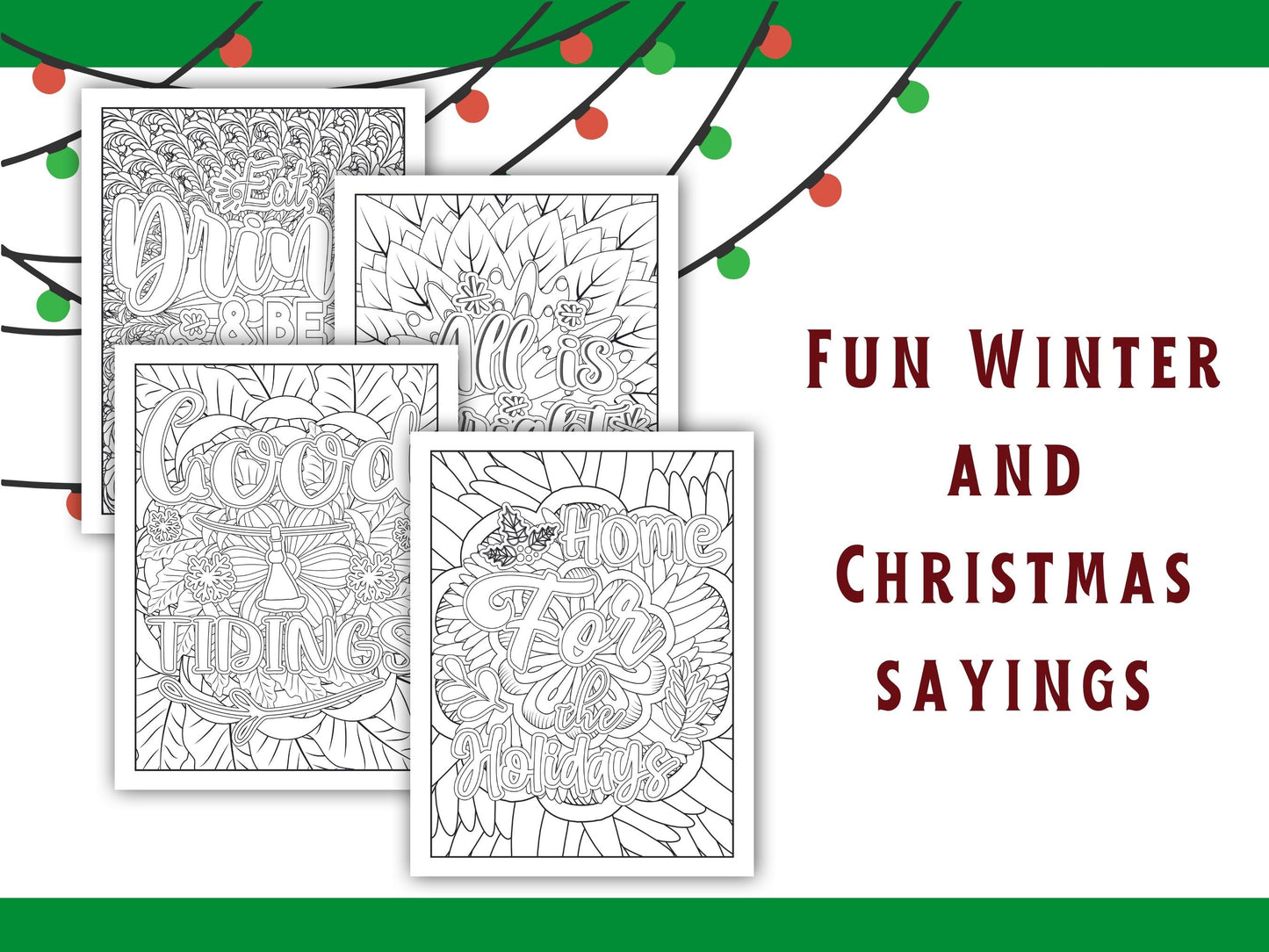 Adult Christmas Carol Coloring book