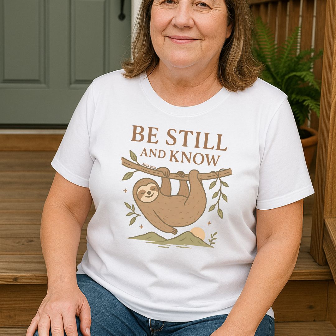 Be Still and Know Sloth Tee
