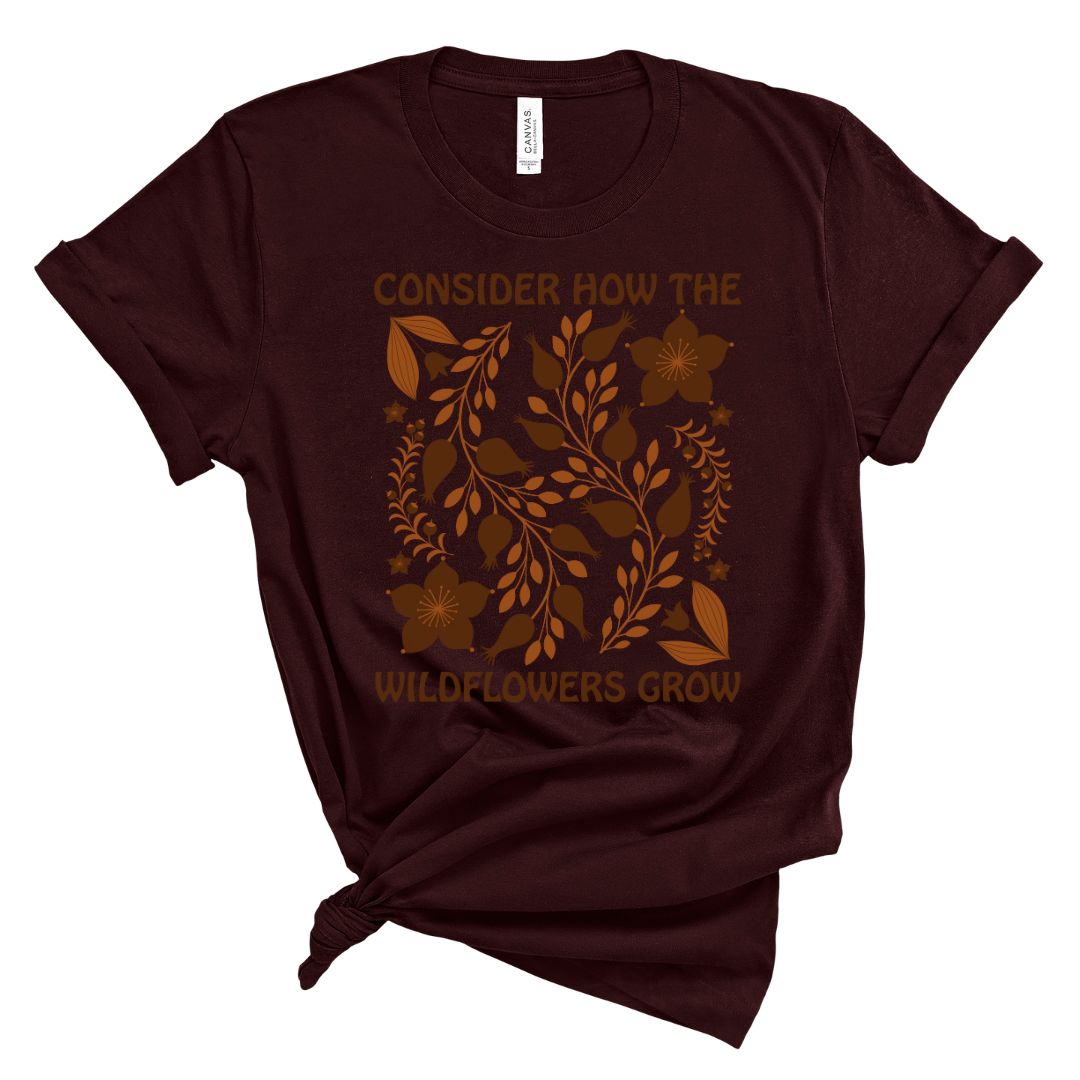 Consider How the Wildflowers Grow Fall tee