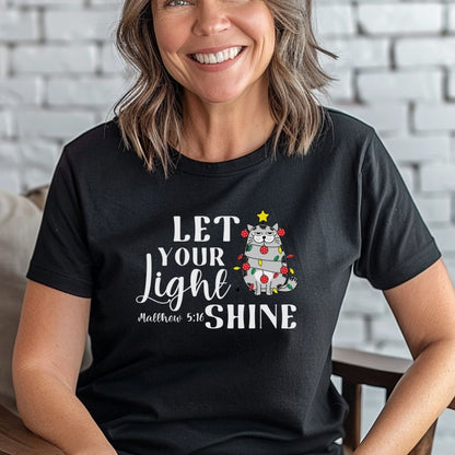 Let your Light Shine Cat tee