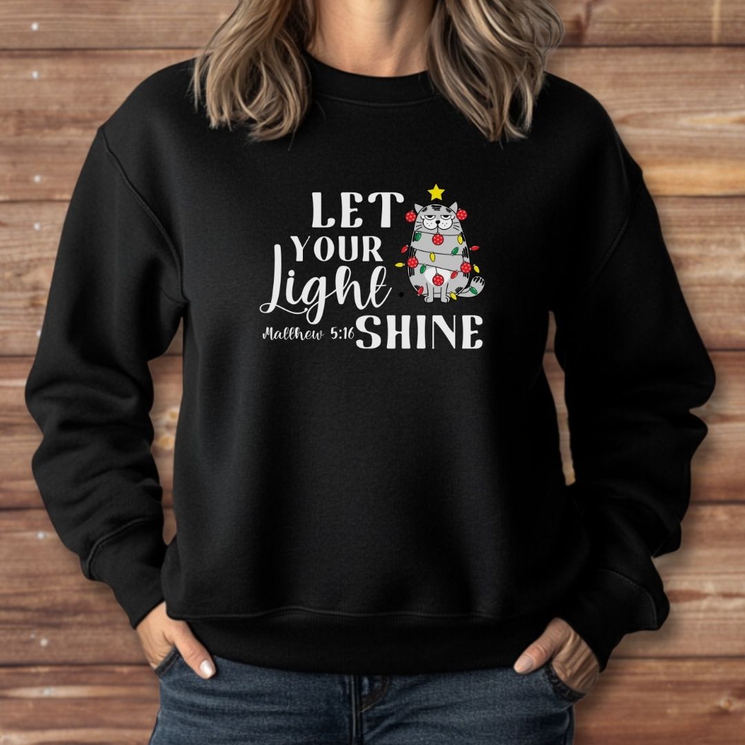 Let your Light Shine Cat Sweatshirt