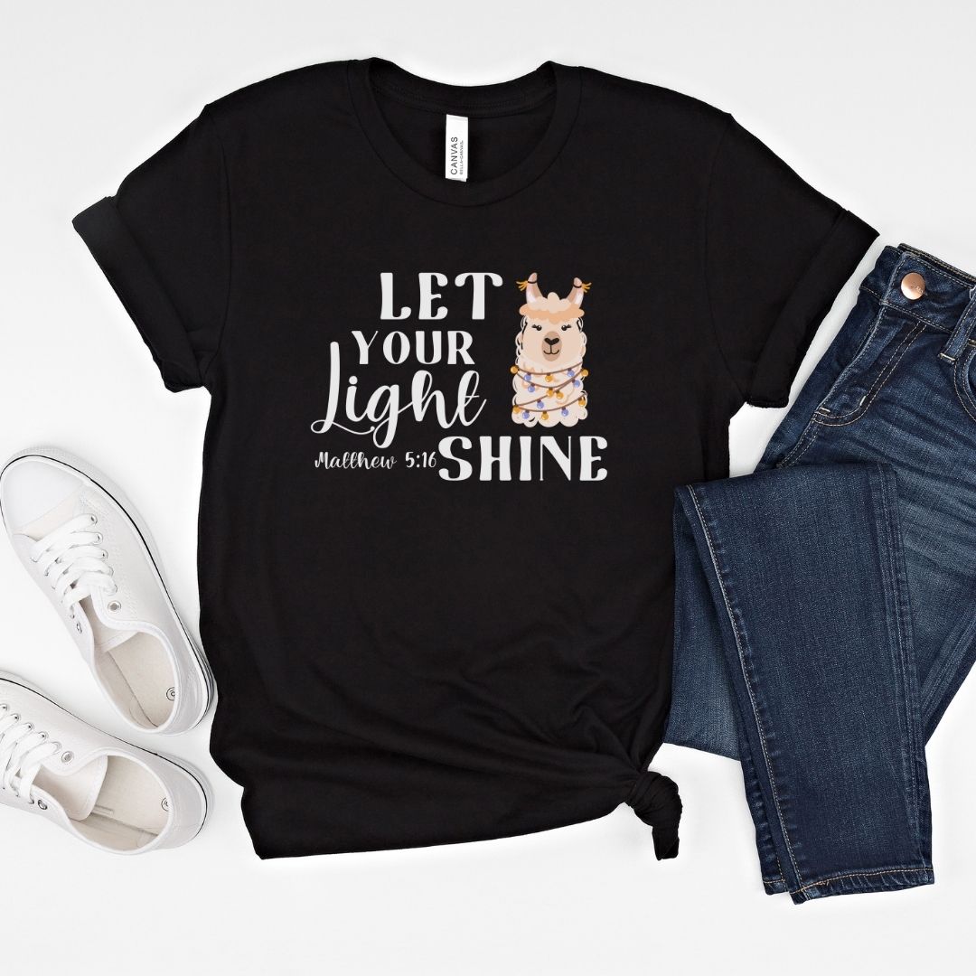 Let your Light Shine Llama Tee