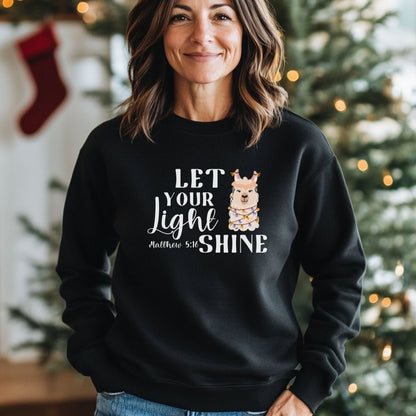 Let your Light Shine Llama Sweatshirt