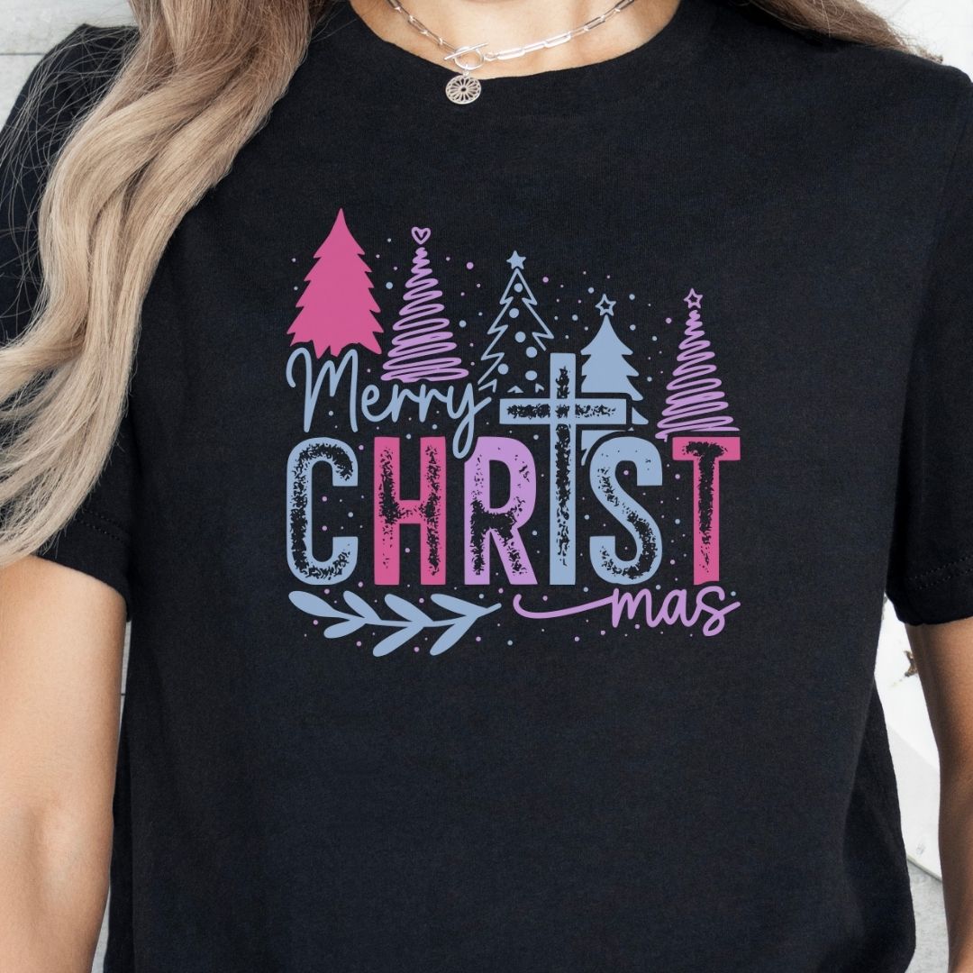 Merry Christmas Trees (Dark) Tee