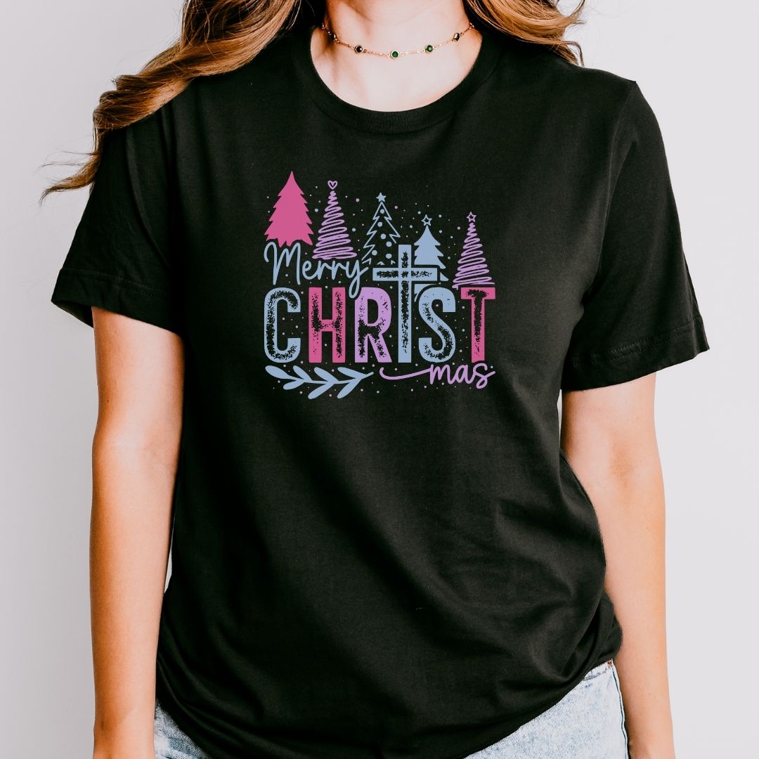 Merry Christmas Trees (Dark) Tee