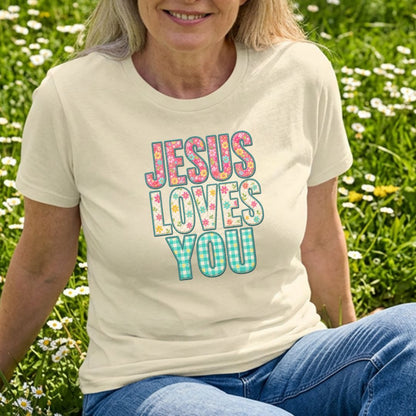 Jesus Loves You Patchwork Tee