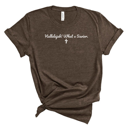 Hallelujah! What a Savior Cross Tee