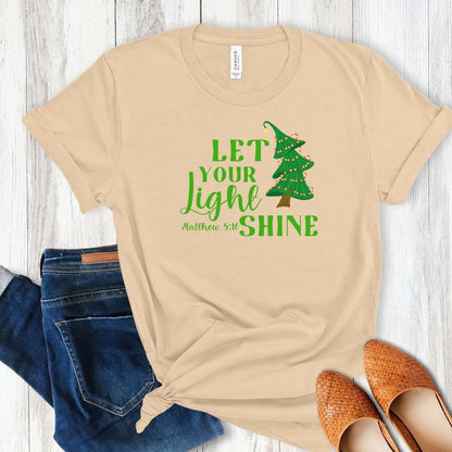 Let Your Light Shine Tree Tee