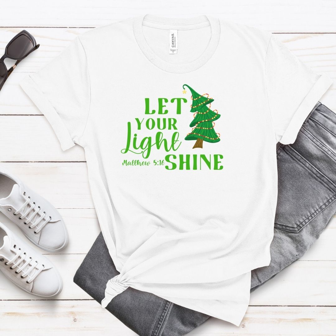 Let Your Light Shine Tree Tee